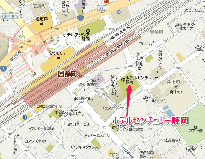 10ホテルセンチュリー静岡地図686532