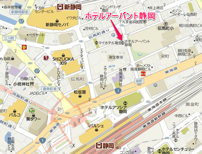 4ホテルアーバント静岡地図691526