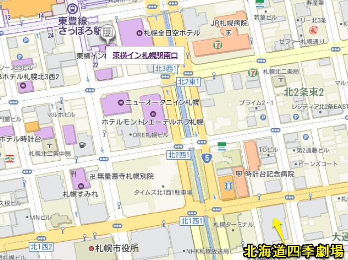 東横イン札幌南口地図701524