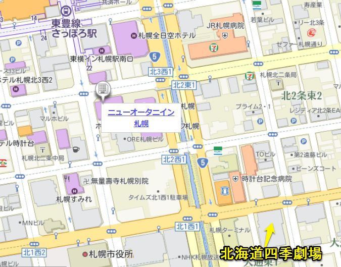 ニューオータニイン札幌地図675529