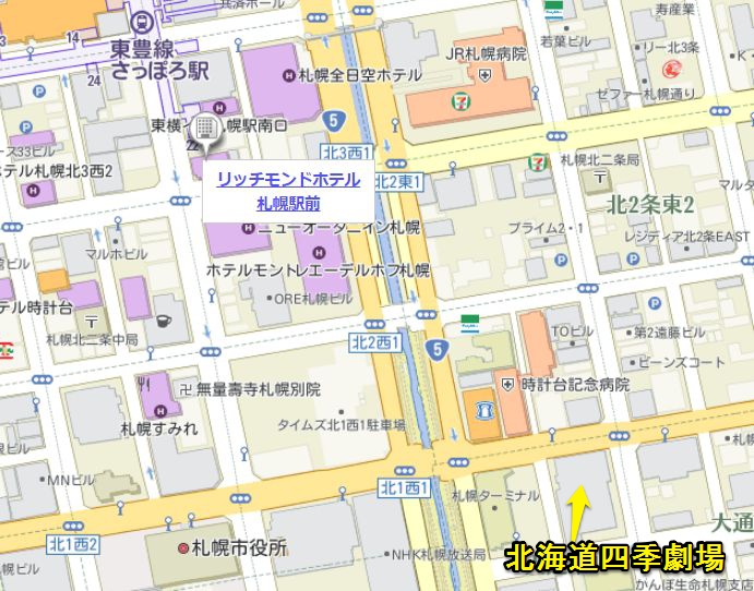 リッチモンドホテル札幌駅前地図691542