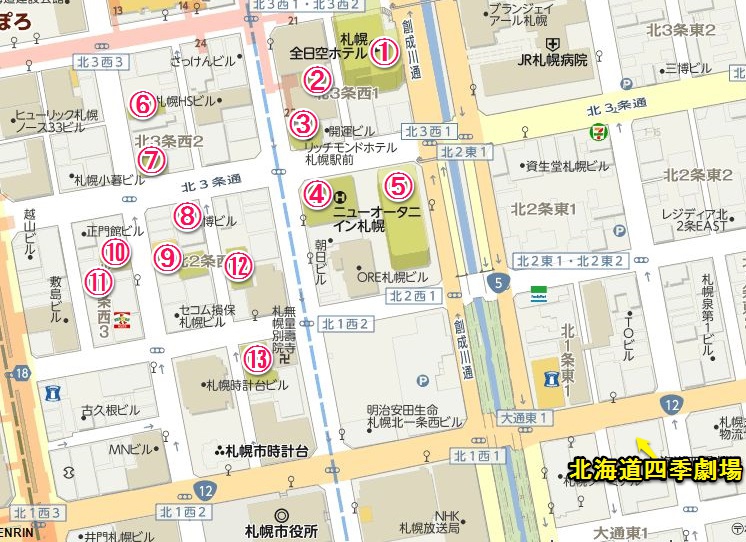 北海道四季劇場ホテル地図746542