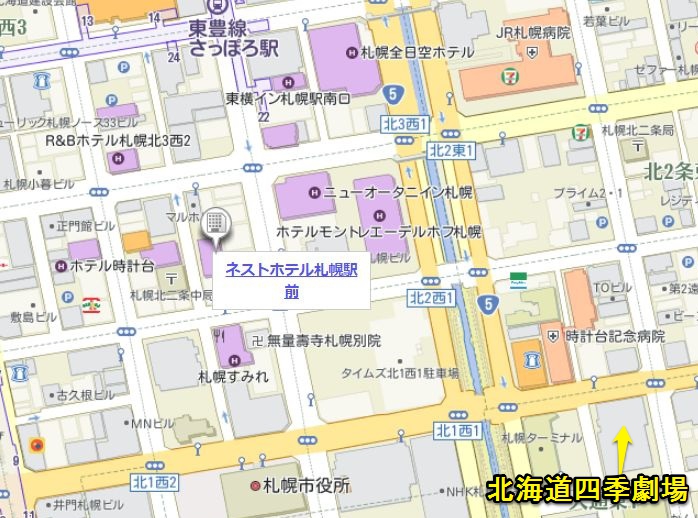 ネストホテル札幌駅前地図698518