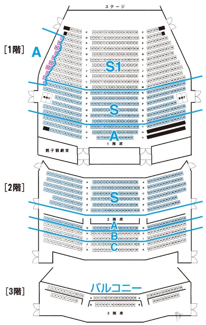 ライオンキング東京[春劇場]座席表7001102
