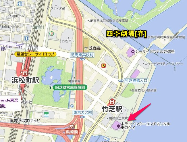 ホテル　インターコンチネンタル東京ベイ地図651494